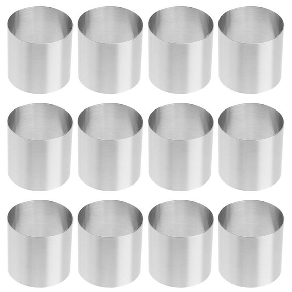 BESTOYARD Circle Cake Pan Professional Stainless Steel 12Set