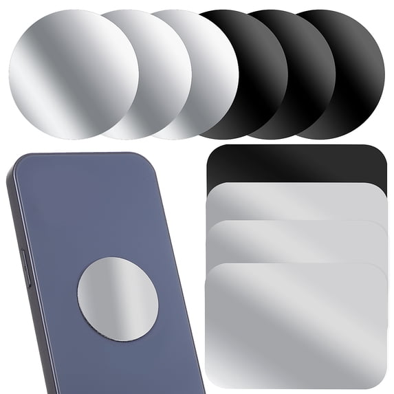 BESTOYARD Universal Metal Plates, Assorted Colors, for Car Phone Mounts, 12Pcs