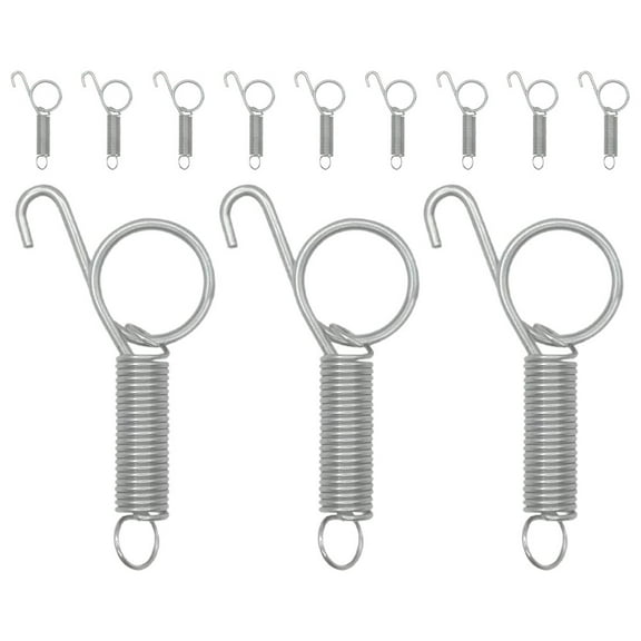 BESTOYARD 12Pcs Multi-Function Stainless Steel Spring Hooks for Outdoors Birdhouses