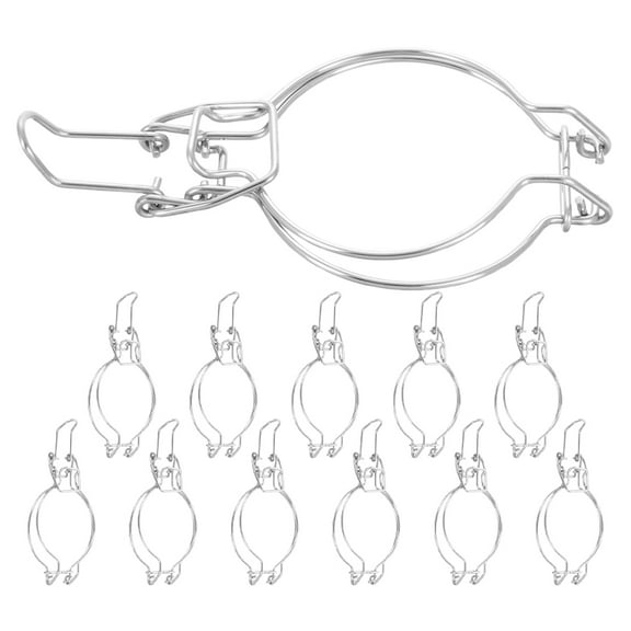 BESTOYARD 12Pcs Wide Mouth Glass Jars Stainless Steel for Food Storage and