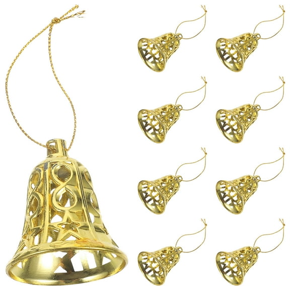 BESTOYARD 12pcs Christmas Bells Ornament Plastic Hanging Decor Families Winter Season Parties