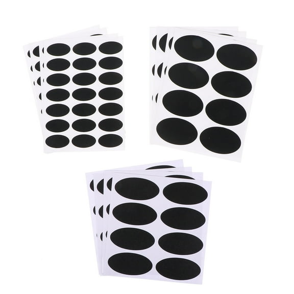 BESTOYARD 148Pcs Removable Oval Seasoning Bottle Stickers Adhesive Labels for Pantry Organization