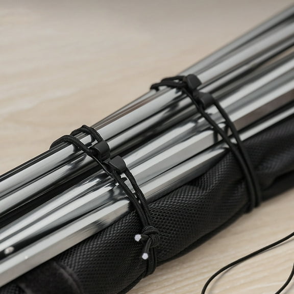 BESTOYARD 15Pcs Bungee Cord Strap Clips Black Elastic Fastener for Storage and Outdoor Use