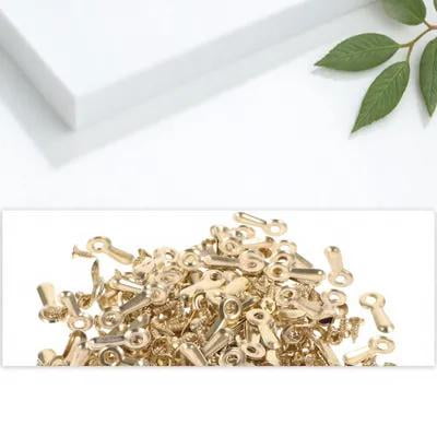 BESTOYARD 160Pcs Golden Picture Frame Backing Clips Sturdy Metal Photo Frame Accessories