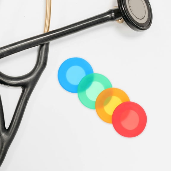 BESTOYARD 16Pcs Stethoscope Diaphragm Silicone Cover Replacement Lightweight Assorted Colors