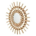 thumbnail image 1 of BESTOYARD Hand Woven Rattan Mirror Khaki Minimalist Wall Decor for Home 1Pc, 1 of 7