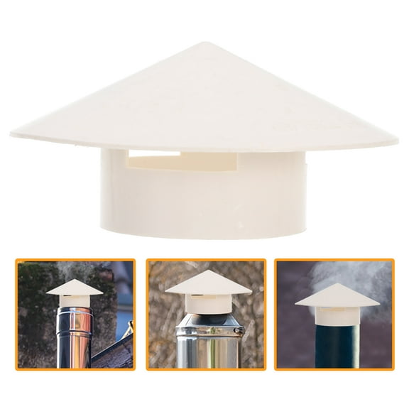 BESTOYARD Smoke Funnel Cap Plastic Rainproof Chimney Protector Garden 1Pack