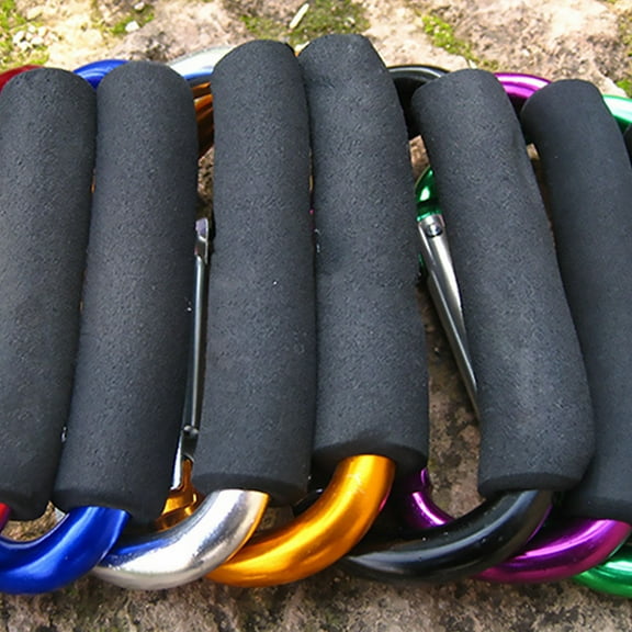 BESTOYARD 1Pc Assorted Color D-Ring Spring Carabiner Clip Lightweight Keychain Hook