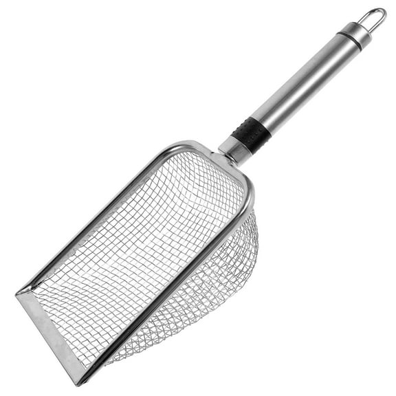 BESTOYARD 1Pcs Stainless Steel sand Shovel for Beachgoers Silver 11.4x3.9x1.8in