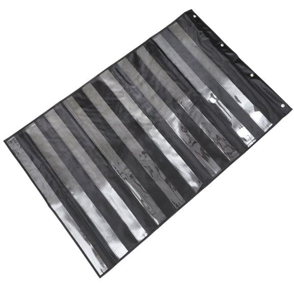 BESTOYARD 1Pc Black Hanging Pocket Organizer Wall Pocket Chart for Office and Classroom Storage