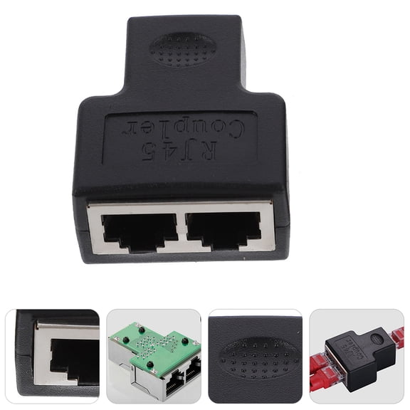 BESTOYARD Rj45 Ethernet Splitter Adapter Plastic 1 to 2 Port Network Connector for Home