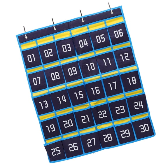 BESTOYARD Numbered Hanging Phone Organizer Pocket Chart for Classroom and Meeting Rooms