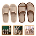 thumbnail image 1 of BESTOYARD 2 Pairs of Slippers Women Lightweight Breathable Cloth Indoor Use, 1 of 5