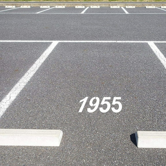 BESTOYARD 2Sets Flexible White Spray Stencils for Curb Numbers with Pet Material for Daily Use