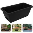 thumbnail image 1 of BESTOYARD 2Sets Dark Grey Plastic Flower Holder Thickened Planter with Drainage Holes for Garden, 1 of 8