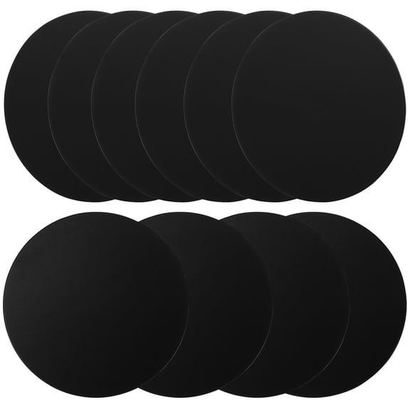 BESTOYARD 20Pcs Black Adhesive Phone Metal Sticker Round Disc for Vehicle Magnetic Holder