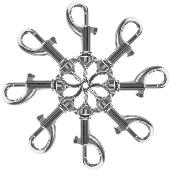 BESTOYARD 20Pcs Plated Silver Swivel Snap Hooks Metal Clips for Dog Leash Saxophone Strap and Keychain Use