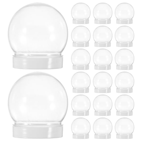 BESTOYARD 20Pcs Empty Jars Plastic Round Ball Shape for Home Use Sealing