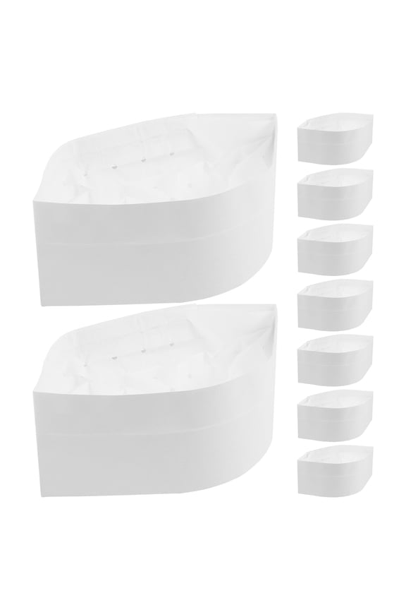 20Set Diner Hat Prevent Pollution White Paper Chef Caps for Home Use and Theme Party