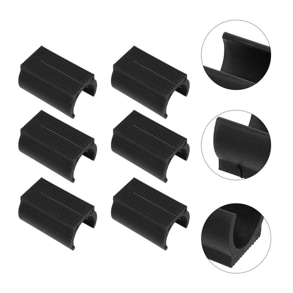 BESTOYARD 25Pcs Plastic Chair Leg Protectors U Shaped Foot Caps for Noise Reduction and Safety