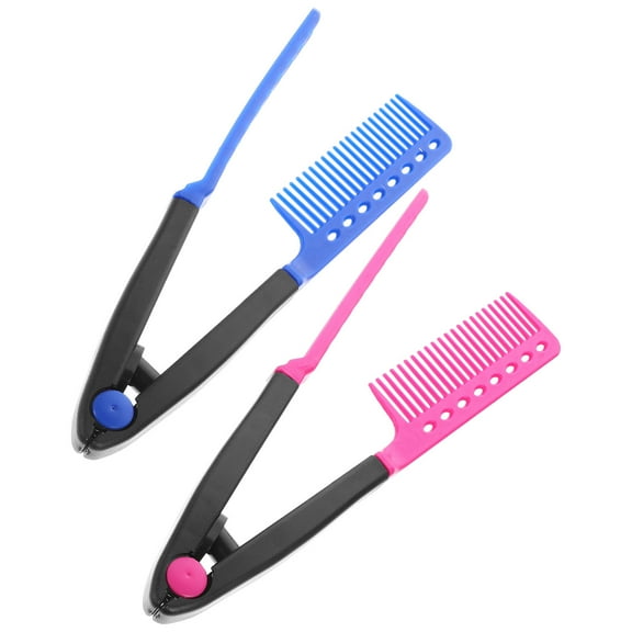 BESTOYARD V Shaped Hair Styling Comb Hair Combs Plastic Scalp Care Women Blow Drying 2Pcs
