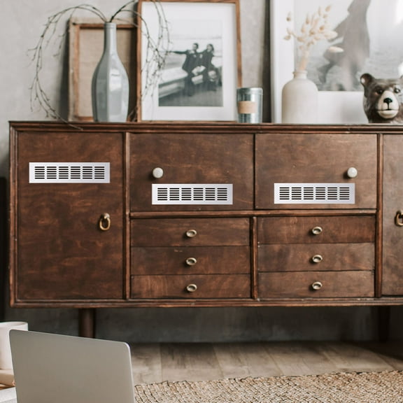 BESTOYARD Air Brick Mesh Vent Cover 2Pcs Rectangular Aluminum Silver for Cabinet Ventilation and Simple Design