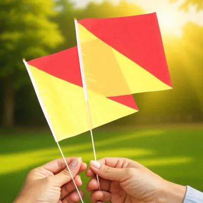 BESTOYARD Sports Events Signal Flag Yellow 2Pcs