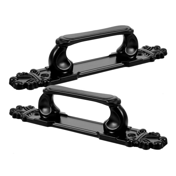 BESTOYARD 2Pcs Rustic Black Barn Door Handle Metal Sliding Door Pulls for Home and Furniture