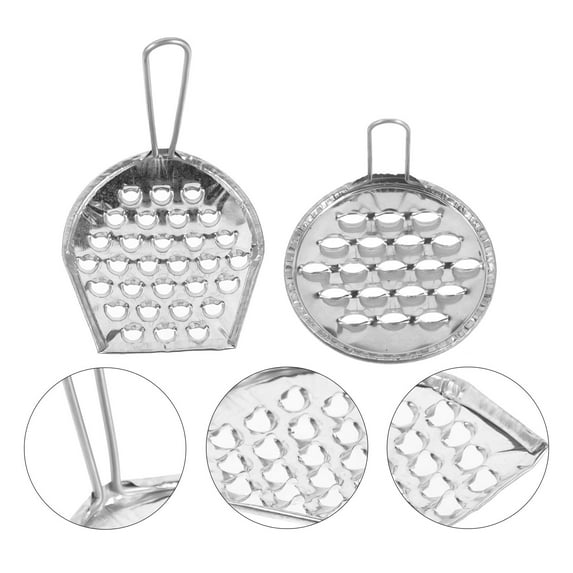 BESTOYARD 2Pcs Stainless Steel Bean Jelly Scraper Kitchen Tool for Food Making Cold Noodle Practical Reusable Scraper