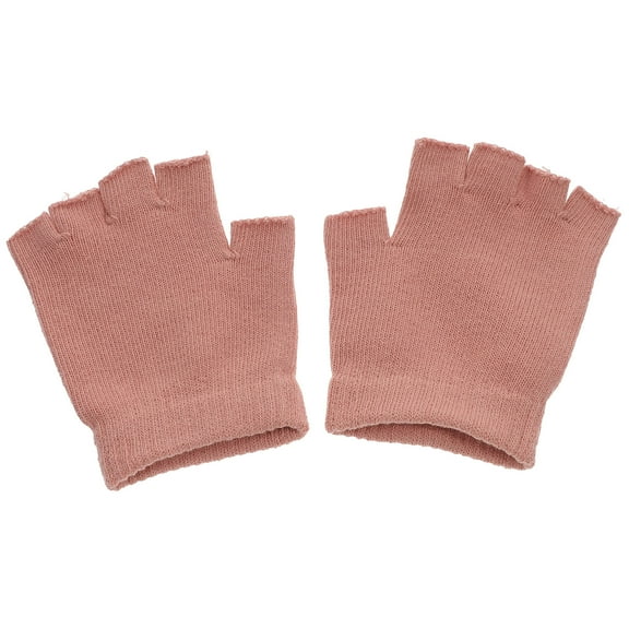 BESTOYARD 1 Pair Pink Cotton Rubber Anti-slip Breathable Workout Gloves for Women Fitness Exercises 14.5cm x 10cm
