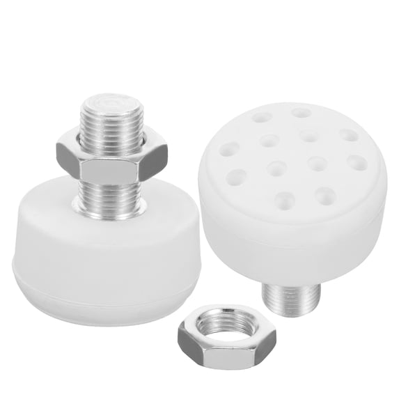 BESTOYARD Professional Roller Skate Toe Stops White Rubber Metal Easy Install for Skaters