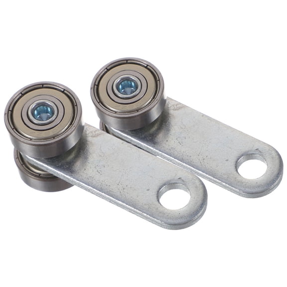 BESTOYARD 2Pcs Sliding Door Wheel Double Bearing Steel Roller Heavy Duty Trolley for Plated Silver Doors