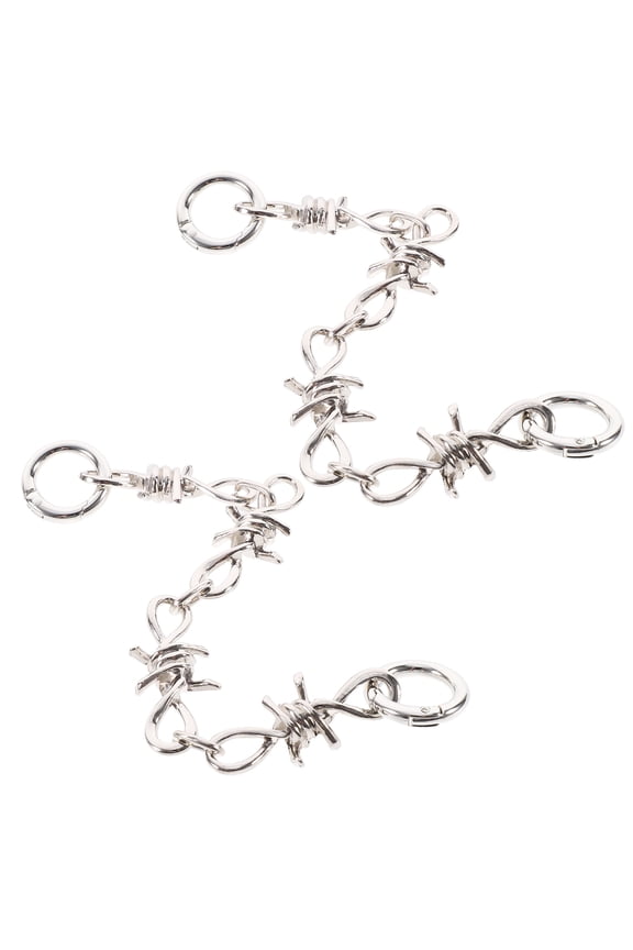 2Pcs Boot Shoe Decoration Chain Alloy Assorted Color for Women and Punk Fans