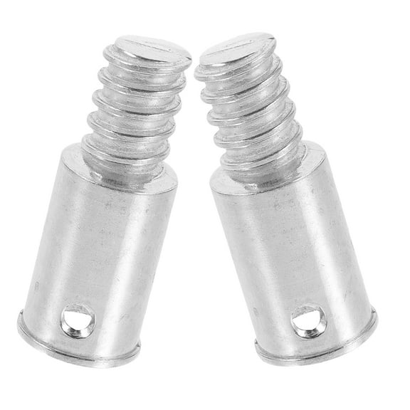 BESTOYARD 2Pcs Broom Handle Threaded End Replacement Aluminum Alloy Tip for 25Mm Rods