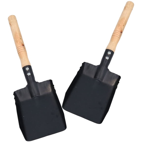 BESTOYARD 2Pcs Iron Garden Shovel Black Digging Tool for Home Planting
