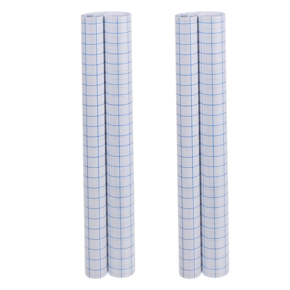 BESTOYARD 2Pcs White Self Adhesive Transfer Tape with Blue Alignment Grid for DIY Vinyl Stickers