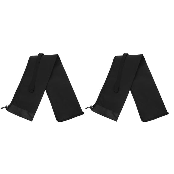 BESTOYARD 2Pcs Fishing Rod Case for Travel Black Waterproof Oxford Cloth Storage for Outdoor 29.1*5.5*0.1in