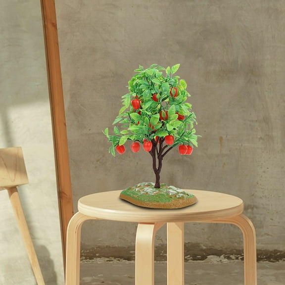BESTOYARD Simulation Fruit Tree Model Multi-Color Plastic for Decor 2Pcs