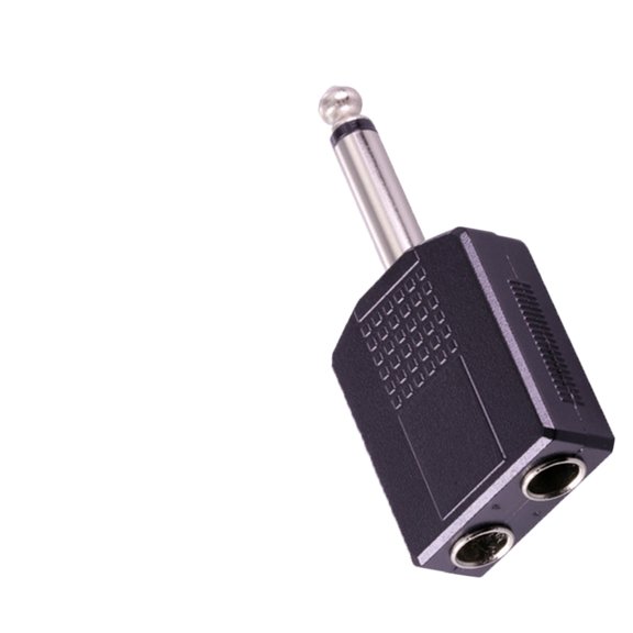 BESTOYARD 2pcs Audio Splitter for Headphones Adapter Black Plastic for Audio Connection