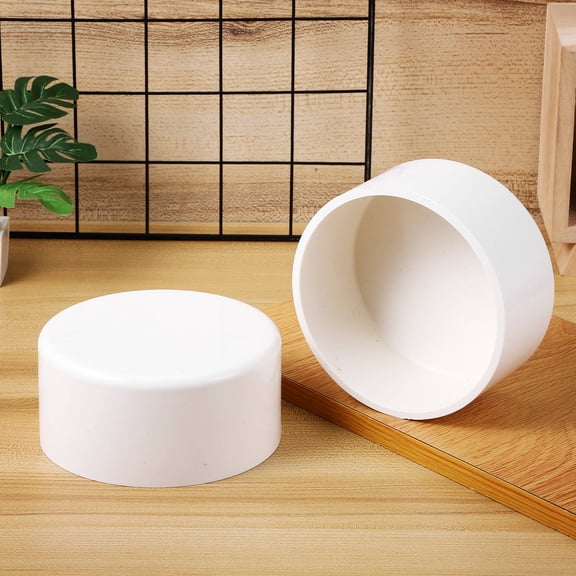 BESTOYARD White PVC Pipe End Plug for Home Use Weather Resistant and Versatile 2Pcs