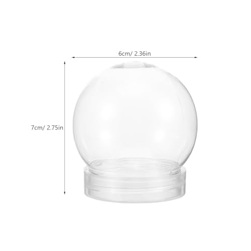 BESTOYARD 30 Pcs DIY Snow Globe Jar 3-Inch Water Globes Party Favor Dome Clear Snow Earth for Wedding Snowglobes Outdoor Plastic