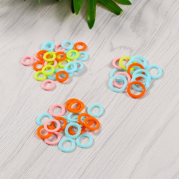BESTOYARD Crochet Plastic Rings Assorted Color 300Pcs