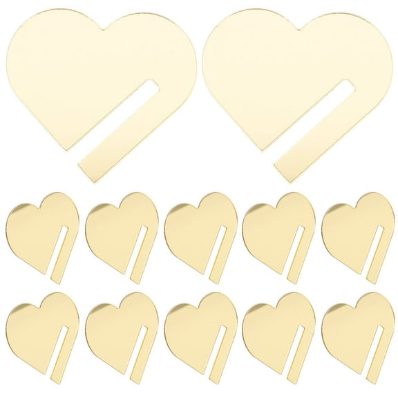 BESTOYARD 30Pcs Decorative Acrylic Wine Charms Heart Shaped Reusable Drink Markers for Events