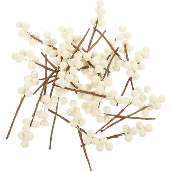 BESTOYARD Decoration Artificial Berry Fake Berry Picks White Plastic 30Set Wedding Decoration