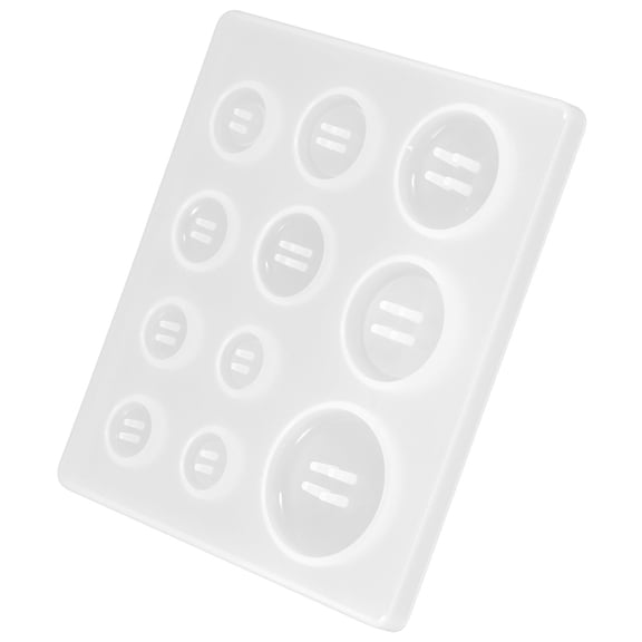 BESTOYARD Craft Button Silicone Mold, Transparent, Flexible, Easy Release, 3Pcs