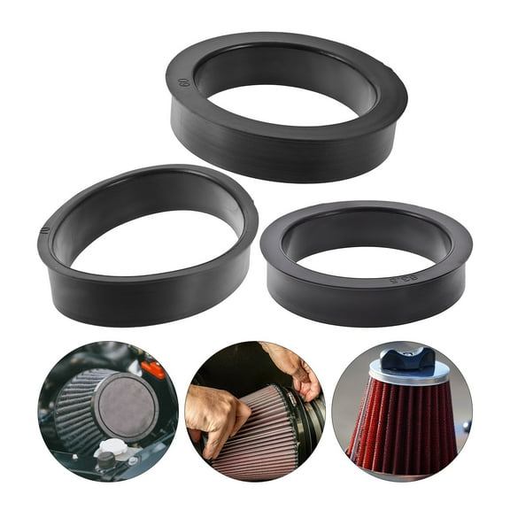 BESTOYARD 3Pcs Rubber Replacement Rings for Car Air Filter Adapter Improve Engine Performance