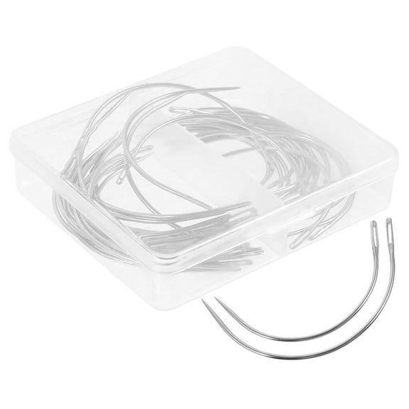 BESTOYARD 40Pcs Hand Sewing Needles Round Tip Silver Metal for Sewers