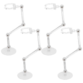 BESTOYARD Transparent Action Figure Stand Action Figure Display Stand 4Pcs