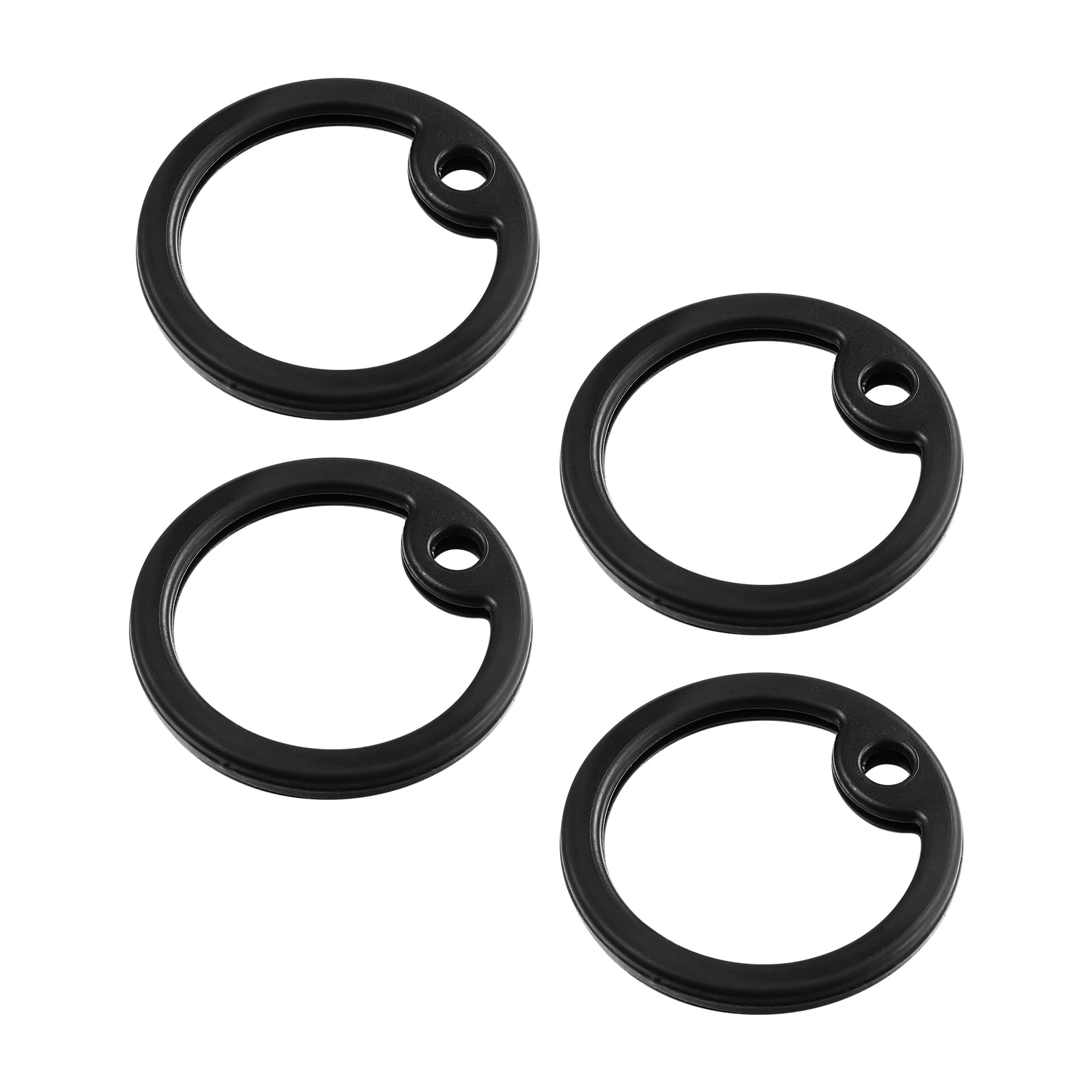 BESTOYARD 4Pcs Dog Collar Rings for Tags Black Round Dog Tag for Collar ...