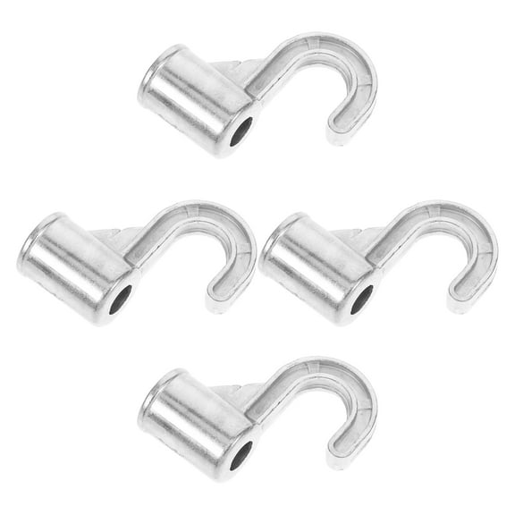 BESTOYARD 4Pcs Heavy Duty Closet Rod Bracket Holders in Aluminum Alloy for Kitchen Storage